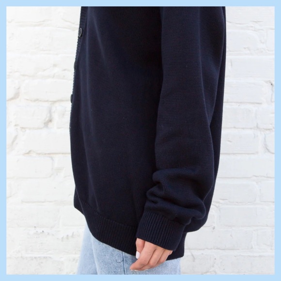 Women's Navy Blue Cardigan - Picture 3 of 8